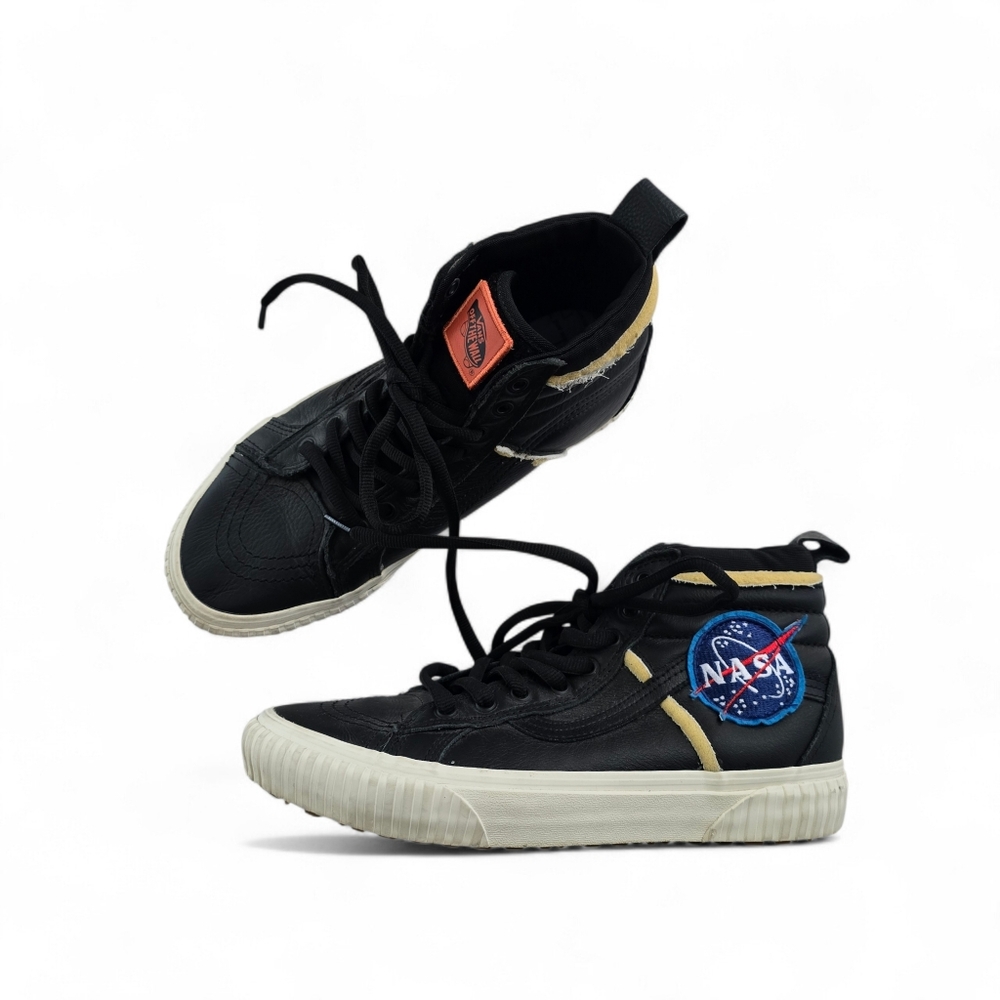 Vans NASA Sk8-Hi MTE Leather Sneakers – Black Space Patch High Top Shoes